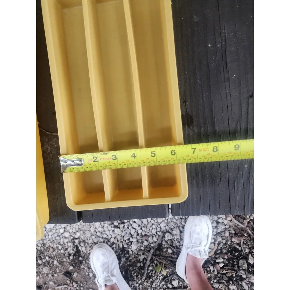 Vintage Set Of 2 Rubbermaid Party Plan Utensil Cutlery Drawer Organizer Gold